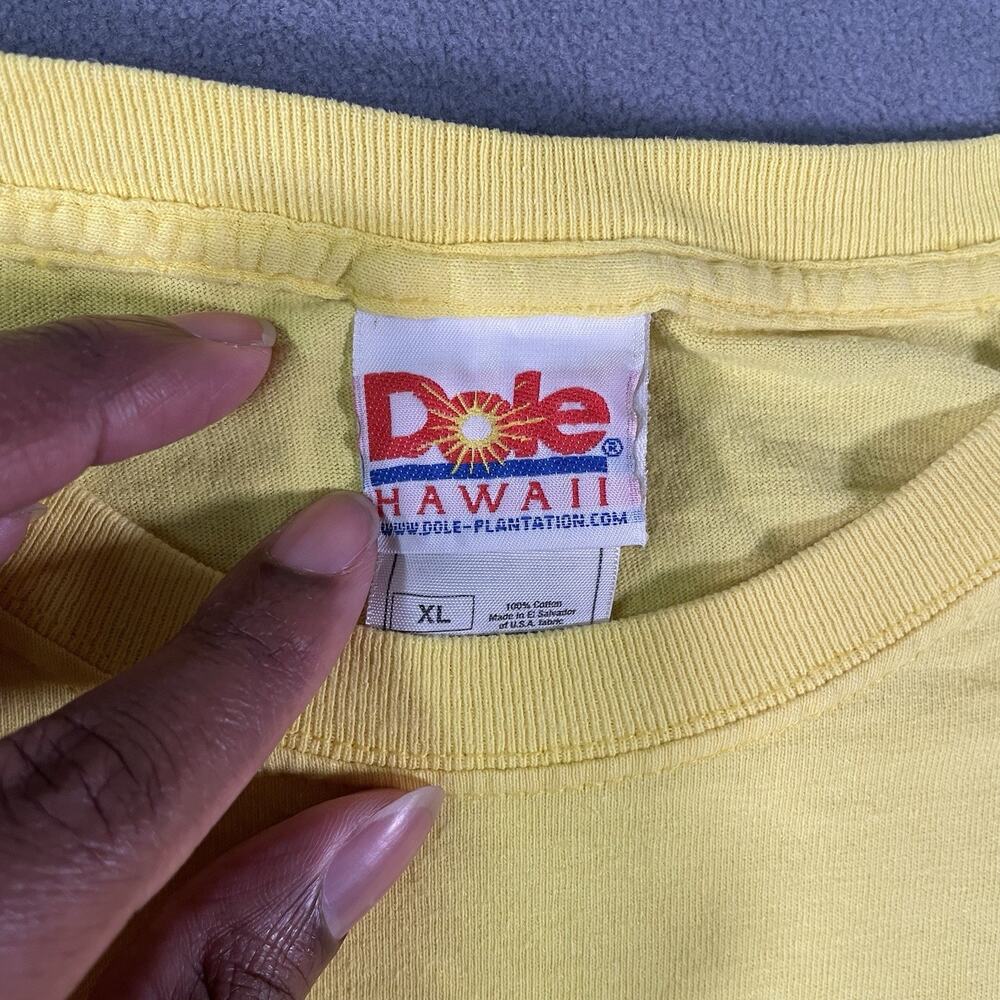 Vintage Dole Hawaii Shirt Men’s XL Yellow Cotton Graphic Casual - Picture 6 of 11